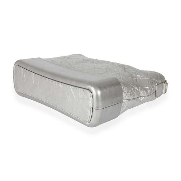 Chanel Silver Quilted Aged Calfskin Large Gabrielle Hobo - Picture 5 of 6